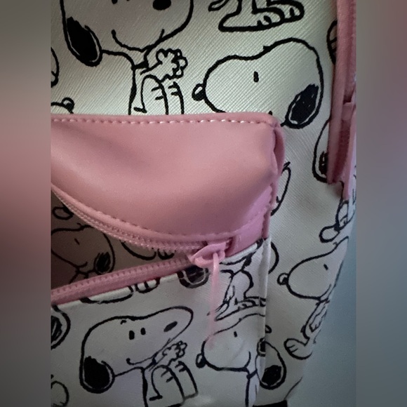 Snoopy Print Backpack with Pink Accents - Picture 6 of 7